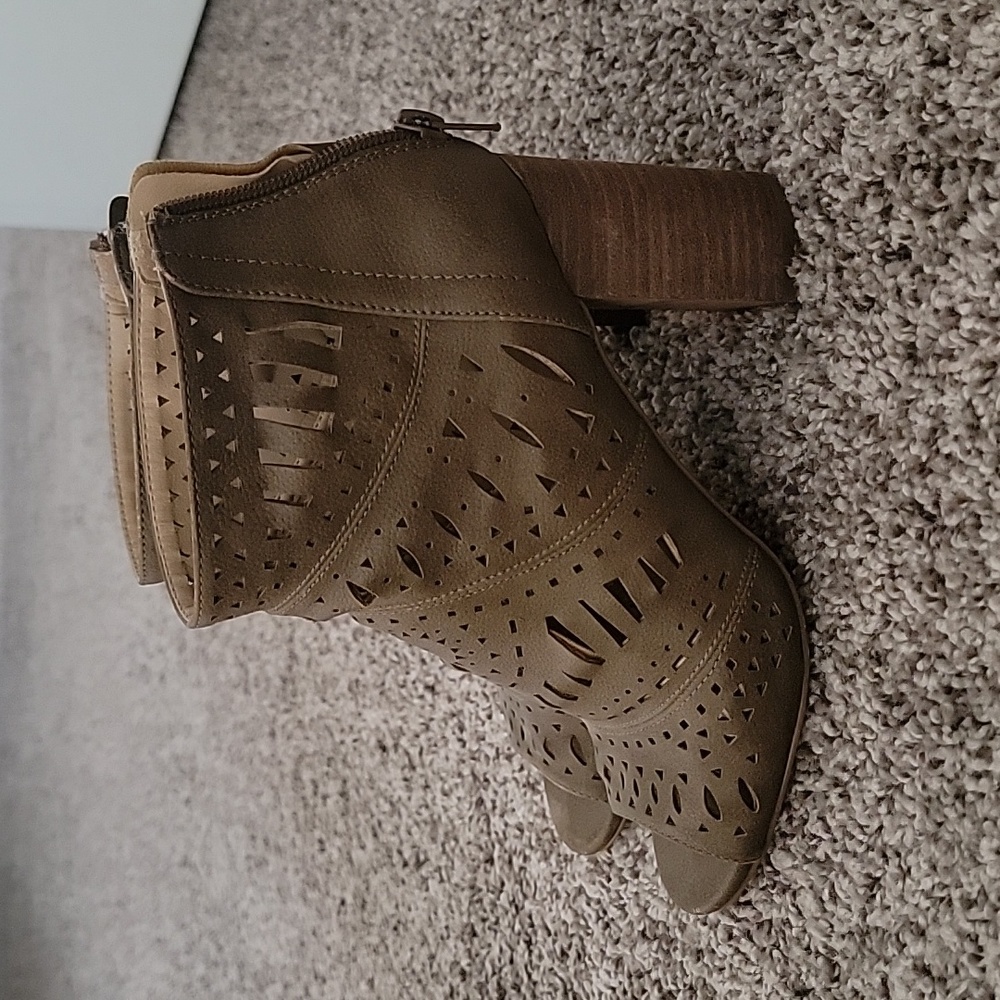 Open toe booties